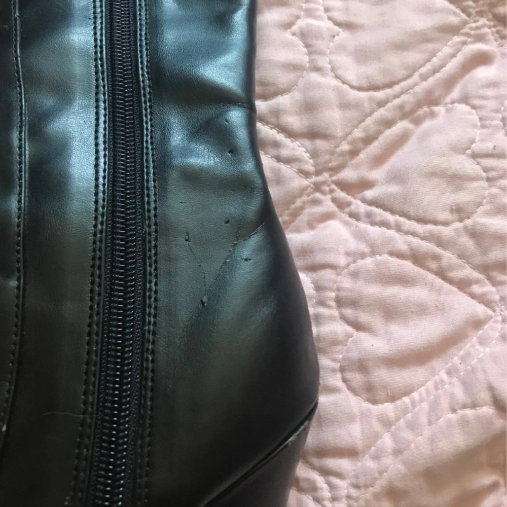 faux leather stiletto boots - Picture 2 of 4